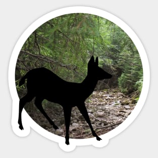 Doe in green Sticker